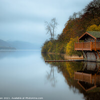 Buy canvas prints of Boathouse Ullswater Lake District by Rick Bowden