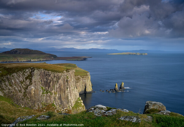 Balmaqueen Cliffs Isle of Skye Picture Board by Rick Bowden