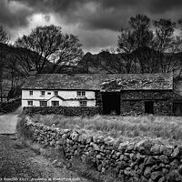 Buy canvas prints of White Cottage Lake District by Rick Bowden