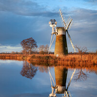 Buy canvas prints of Turf Fen Wind Pump by Rick Bowden