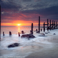 Buy canvas prints of Majestic Sunrise over the Norfolk Coast by Rick Bowden
