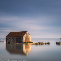 Buy canvas prints of Flint Coal Shed Surrounded by Water by Rick Bowden