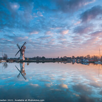 Buy canvas prints of Tranquil Reflections of Thurne Mill by Rick Bowden