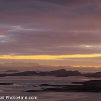 Buy canvas prints of Sunset Over the Summer Isles Scotland by Rick Bowden
