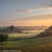 Buy canvas prints of Misty Wensum Valley Norfolk by Rick Bowden