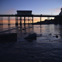 Buy canvas prints of Penarth Pier at Sunset.  Vale of Glamorgan  by Jonathan Evans