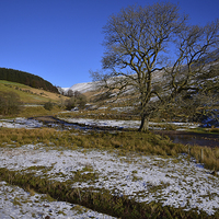 Buy canvas prints of The Brecon Beacons during winter  by Jonathan Evans