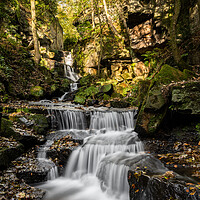 Buy canvas prints of lumsdale waterfall by Jason Thompson