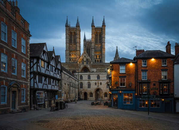  Lincoln Cathedral blue hour Picture Board by Jason Thompson