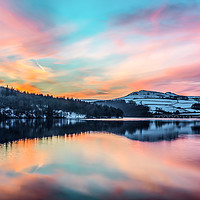 Buy canvas prints of ladybower reservoir sunset by Jason Thompson