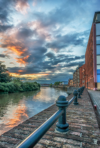 Gainsborough River Side Sunset Picture Board by Jason Thompson