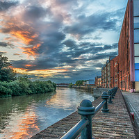 Buy canvas prints of Gainsborough River Side Sunset by Jason Thompson