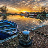 Buy canvas prints of Sunrise at Torksey lock by Jason Thompson