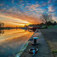 Buy canvas prints of sunrise at torksey lock  by Jason Thompson
