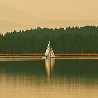 Buy canvas prints of  Sailing boat by Claudia  Schmidt
