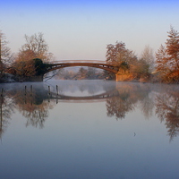 Buy canvas prints of  The Bridge reflection by Ross Lawford