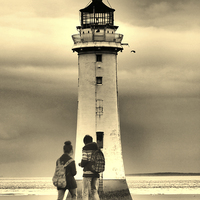 Buy canvas prints of In front of the lighthouse by Susan Tinsley