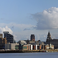 Buy canvas prints of Liverpool skyline by Susan Tinsley