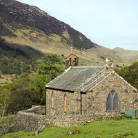 Buy canvas prints of Buttermere church by Susan Tinsley