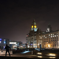 Buy canvas prints of Liver building at night by Susan Tinsley
