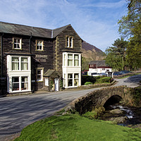 Buy canvas prints of Buttermere's Bridge Hotel by Susan Tinsley