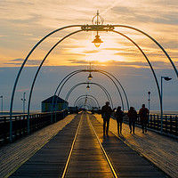 Buy canvas prints of Southport pier at sunset by Susan Tinsley