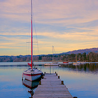 Buy canvas prints of Waterhead jetty by Susan Tinsley