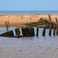 Buy canvas prints of Formby shipwreck by Susan Tinsley