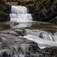 Buy canvas prints of Brecon Beacons Waterfall by Simon Rees