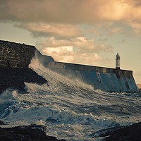 Buy canvas prints of Evening lighthouse light by Simon Rees