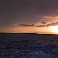 Buy canvas prints of  Sunset over the snows by Chris Griffin