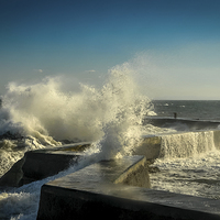 Buy canvas prints of  Sea Wall by Alan Sinclair