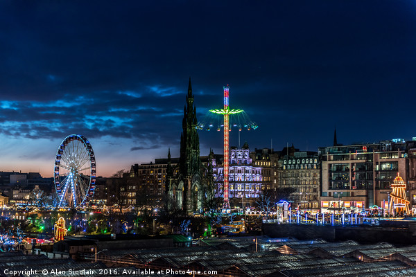 Christmas in Edinburgh  Picture Board by Alan Sinclair