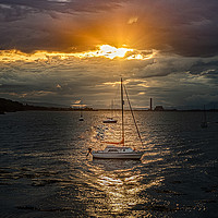 Buy canvas prints of Sunset on the Forth by Alan Sinclair