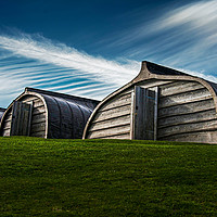 Buy canvas prints of Boathouses  by Alan Sinclair