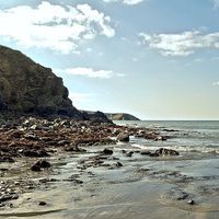Buy canvas prints of  Rocks and Sand view by Joe Orton