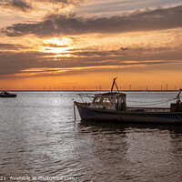 Buy canvas prints of Boats at sunset by Marcia Reay