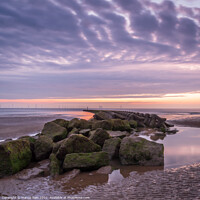 Buy canvas prints of Breakwater at sunset by Marcia Reay