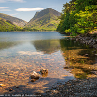 Buy canvas prints of Buttermere in the sun by Marcia Reay