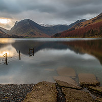 Buy canvas prints of Buttermere reflections by Marcia Reay
