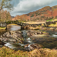 Buy canvas prints of Slaters Bridge, Cumbria by Marcia Reay