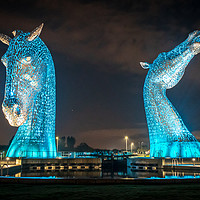 Buy canvas prints of The Falkirk Kelpies by Marcia Reay