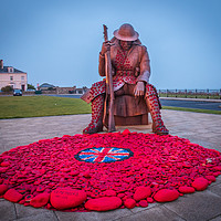 Buy canvas prints of Tommy, the great war soldier in Seaham by Marcia Reay