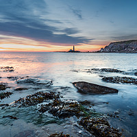 Buy canvas prints of Whitley Bay sunrise by Marcia Reay