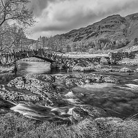 Buy canvas prints of Slaters Bridge in the Lake District by Marcia Reay