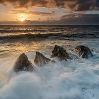 Buy canvas prints of The four sisters at sunrise by Marcia Reay