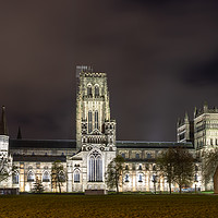 Buy canvas prints of Durham Cathedral at night by Marcia Reay