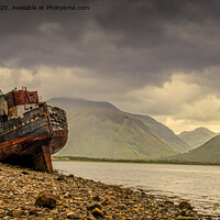 Buy canvas prints of Corpach Wreck by Marcia Reay