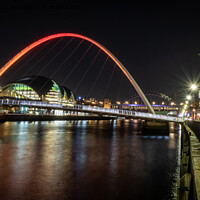 Buy canvas prints of Millennium Bridge, Newcastle by Marcia Reay