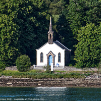 Buy canvas prints of Colintraive Church Kyles of Bute by Ros Ambrose